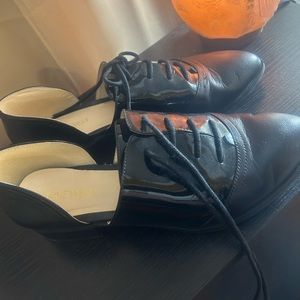 Nine West black dress shoes.